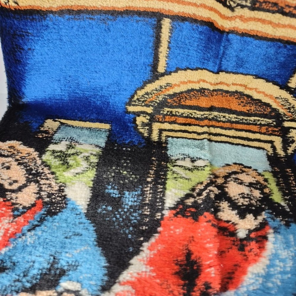 VTG 32x19 Runner Tapestry Italian Rayon Waste Cotton RT CO NY Last Supper 13379 - Picture 2 of 7